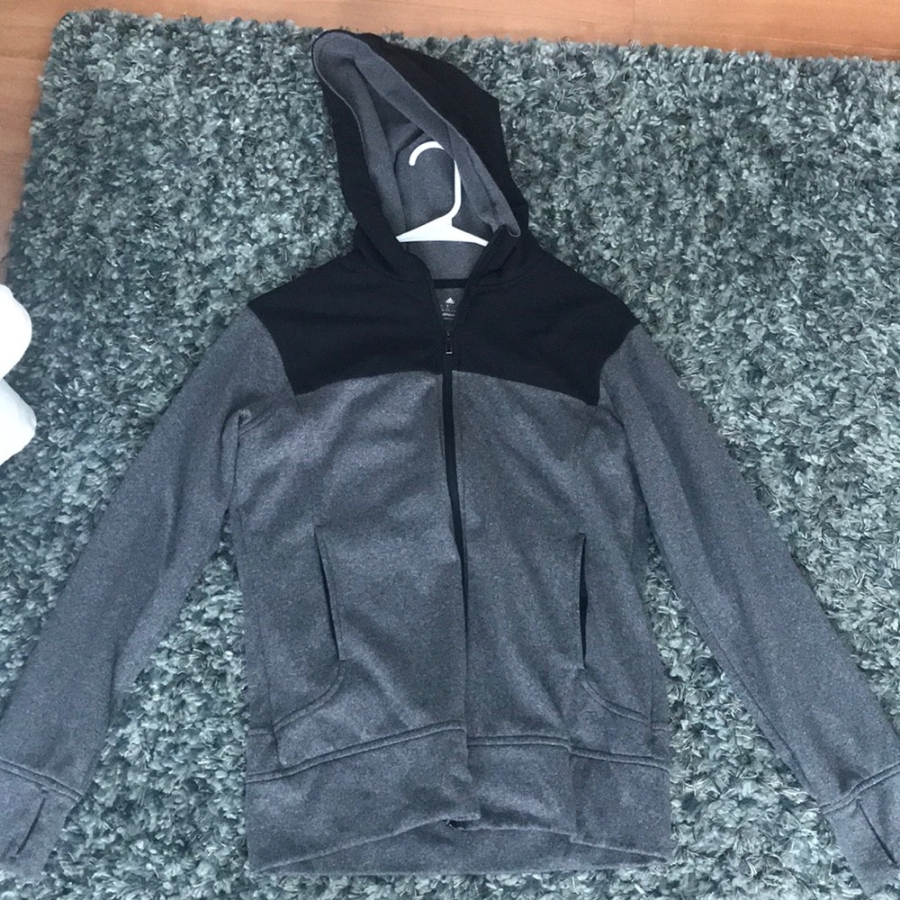 Grey and black Adidas jacket